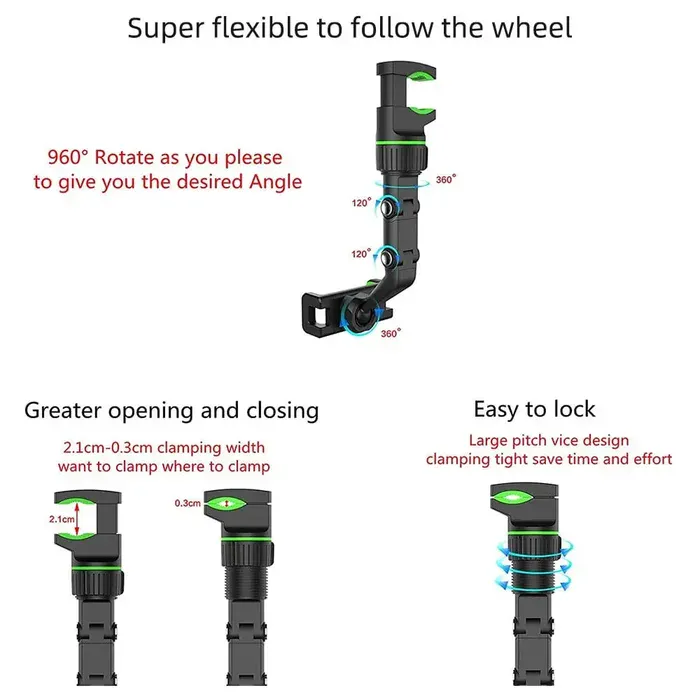 Phone holder flexibility
